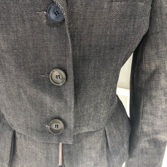 Tevrow + Chase peplum denim blazer. NWOT. - Picture 2 of 7